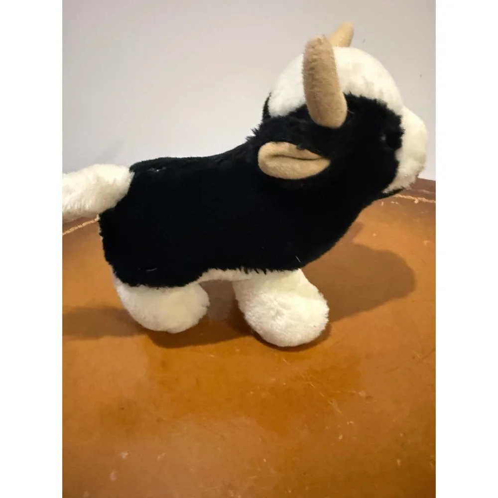 Mary Meyer Plush Bull Kids Small Black White Excellent Standing Stuffed Animal